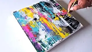 How To Create Abstract Painting In Easy Way / Abstract Art Therapy / Acrylic Painting Technique