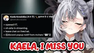 M-Chan immediately chat Kaela when she showed up on Zeta's stream!!!