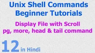 12 - Unix | Linux Shell - Display File - PG | More | Head | Tail Commands
