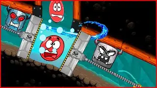 Красный шар убегает от воды. Босс на тачке.Игра Red Ball 4  от Котика Браяна про шарик