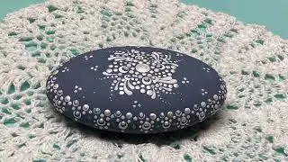 ✨Beginner Dot Art Mandala Tutorial Quick and Easy Small Oval cement stone