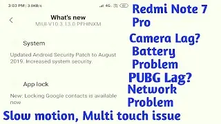 Redmi Note 7 Pro- MIUI 10.3.13 STABLE UPDATE, Redmi Note 7 Pro Latest Update Miui 10.3.13 |