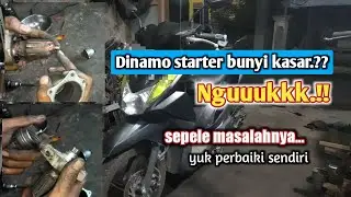 Penyebab starter motor beat bunyi kasar | bunyi nguuuukk.!!