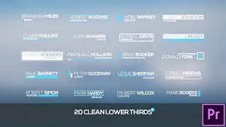 Clean Lower Third Pack (MOGRT) ▶▷ Premiere Pro Trends ◁◀