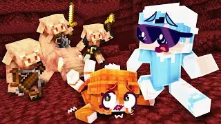 Mace & Oxy visit THE NETHER!  | Minecraft Survival Pt.7