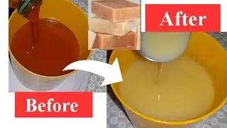 How to Bleach Red Palm Oil for Laundry Bar Soap Making! 