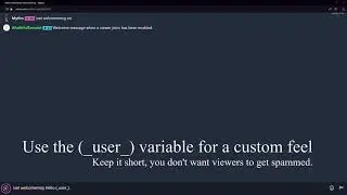 Scottybot- Set a Welcome and Follow Message