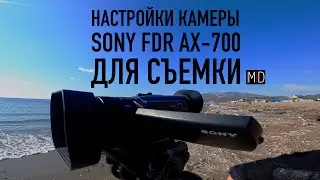 SONY FDR AX-700 Настройка камеры для съемки.