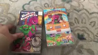Barney’s Round and Round We Go 2002 VHS Plus Barney’s Adventure Bus 1997 VHS
