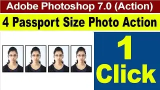 4 passport size photo action