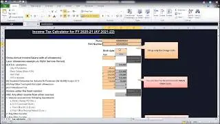 Income Tax Calculator FY-2019-20 (AY-2020-21) With Old Vs New Tax Slab
