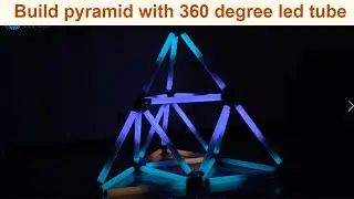 How to build 3D pyramid lighting with 360 degree led pixel stage tube for music festival concert