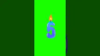 Countdown numbers from 10-1 funny 3d effect text with sound#8 #shorts #short #animation #greenscreen