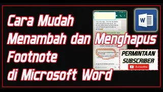 cara menambahkan dan menghapus Footnote di Ms Word | Tutorial
