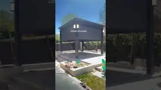 Motorized louvre roof pergola with led light and wind/rain sensor+windproof curtain