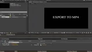 Export after effects CC to mp4 Tutorial