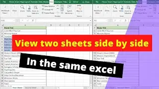 Compare Two sheets side by side in the same excel file -  Find Differences