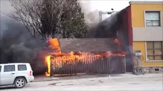 Toronto On Scene - The Queensway 2nd Alarm Garage Fire