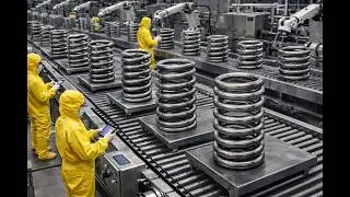 How Steel Springs Are Made (Factory Process) | Wire Drawing, Coiling, Heat Treat, Plating, Testing