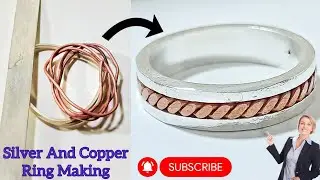 Silver Braiding Ring Making Video. Silver And Copper Twisted Ring Making Process. AR Jewellery।