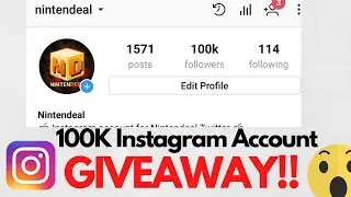 Instagram 100k Followers Giveaway 2020