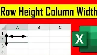 How to Change Row Height and Column Width in excel