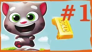 Мультик кот том в погоне за золотом Мультик игра видео для детей.  talking tom and angela