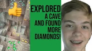 I FOUND A HUGE CAVE WITH MORE DIAMONDS!! - Minecraft Survival #3
