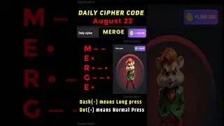 Daily cipher hamster kombat today | 22 August hamster kombat daily cipher combo | 5 million coins