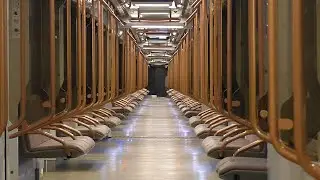 Поездка в пустом поезде метро | Московский метрополитен | Электропоезд Москва-2020