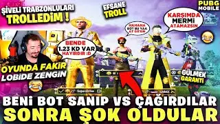 BENİ BOT SANIP VS ÇAĞIRDILAR 😂 ŞOKA UĞRADILAR - PUBG MOBİLE TROLL