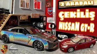 NİSSAN GTR R35 Psychedelic Folyo Kapladım / ÇEKİLİŞLE VERİYORUM / 1:18 Diecast Model / Porsche