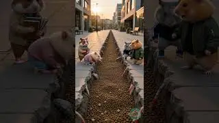 Cat Finds Food in the Puddle?! 😱🐾