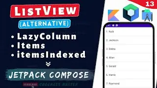 ListView in Jetpack Compose using Android Studio | Jetpack Compose Tutorial Hindi #13