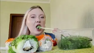 Мукбанг/Mukbang. Роллы/Rolls. Суши/Sushi. Чука.+18