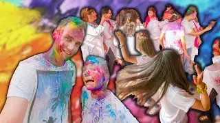 HAPPY HOLI DANCE with LOCALS in Nepal (Our FIRST Festival of Colours)