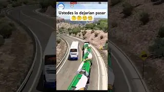 Ustedes lo dejarían pasar 🤔🤔🤨🧐 #truck #simulator #trailer #american #camion