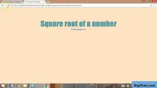 [Javascript tutorials #3] Square root App with Algorithm JS Part1