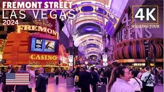 Fremont Street Las Vegas Cinco de Mayo 2024 Walking Tour 4K
