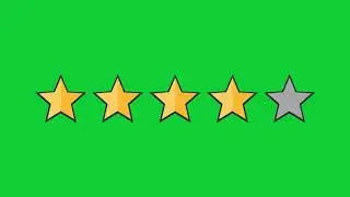 1-5 Stars (Rating Animation) in 4K + Green Screen [Free Download]