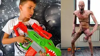 Nerf Game SCP 096  in Home  Скромник против Богдана