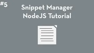 Snippet Manager - Intermediate NodeJS #5