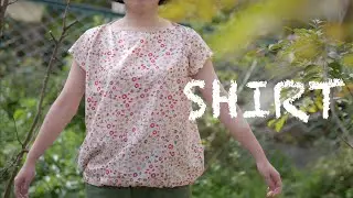 163🧵【sewing vlog】Only two piece cloth / easy /liberty /正方形の布2枚で作るpart３簡単ブラウス〜リバティープリント編