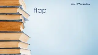 Level 2 Vocabulary - Flap - Definition \ Meaning