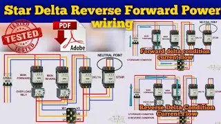 Star Delta Reverse Forward Starter power wiring diagram