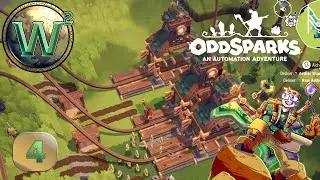 Oddsparks: An Automation Adventure - Revealing the Map & Wood Train Station - Let's Play - Episode 4