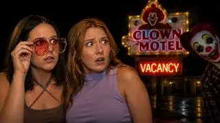 Staying OVERNIGHT At The HAUNTED CLOWN Motel!! *SCARY*