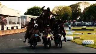 Purple helmets and white helmets, Isle of Man, Onchan, 06/02/2013