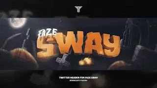 #114 Speedart - Halloween Themed Twitter Header for FaZe Sway