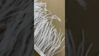 Перья страуса на ленте #12 White